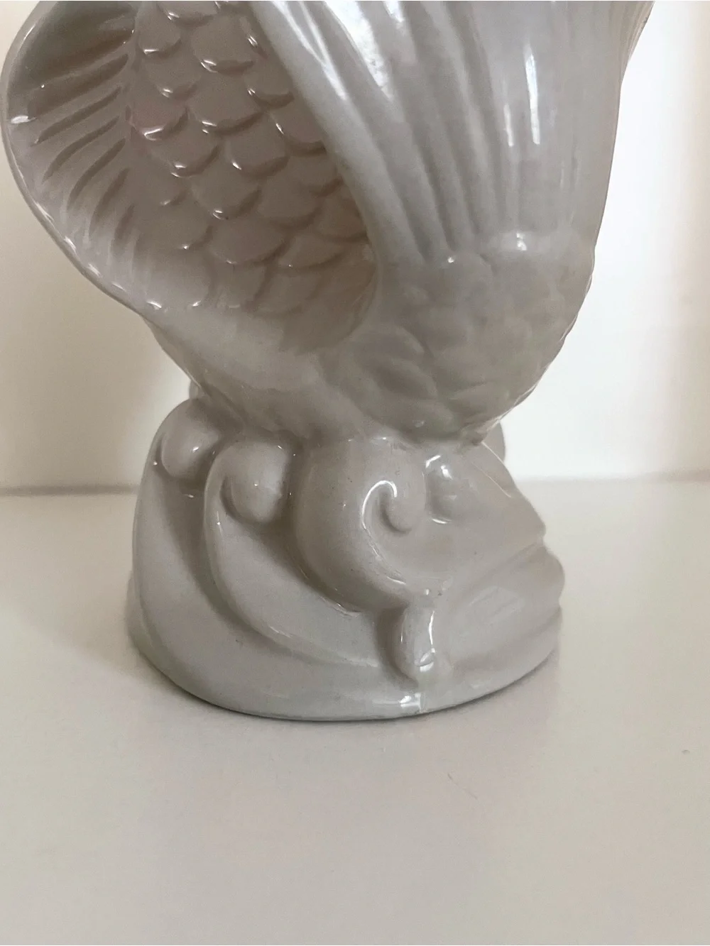Koi fish glazed ceramic vase